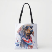 ONAFHANKELIJKE DAG DACHSHUND CANVAS TAS (Voorkant)