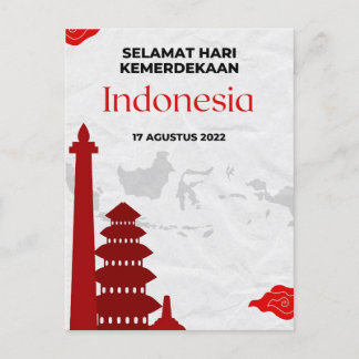 ONAFHANKELIJKE DAG VAN INDONESIË BRIEFKAART