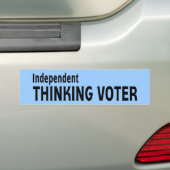 Onafhankelijke denkende kiezer bumpersticker (Op auto)