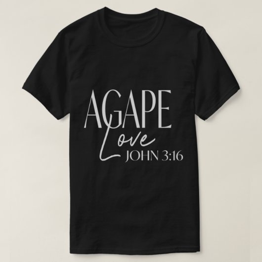 Onafhankelijke Design Agape Love Jesus Christus Jo T-shirt (Design voorkant)