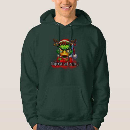 Onafhankelijke en feestelijke AF - Grappige Kerst Hoodie (Voorkant)
