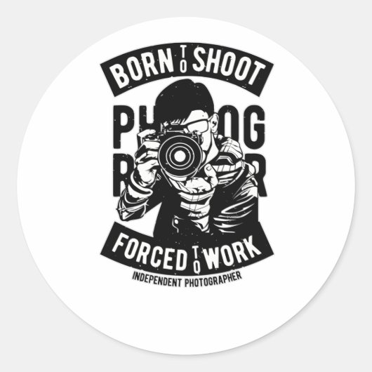 Onafhankelijke fotograaf ronde sticker (Voorkant)