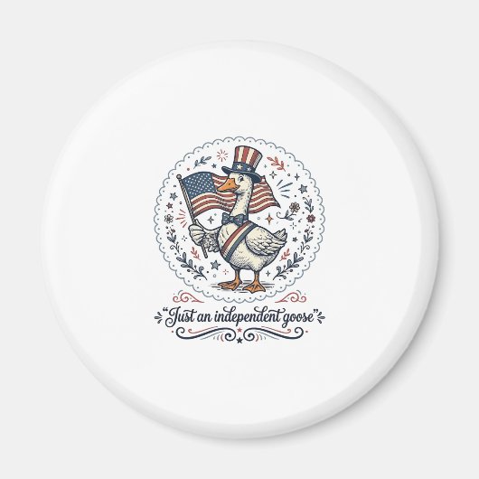 Onafhankelijke Gans Vintage Patriottisch Shirt Ont Magneet (Voorkant)