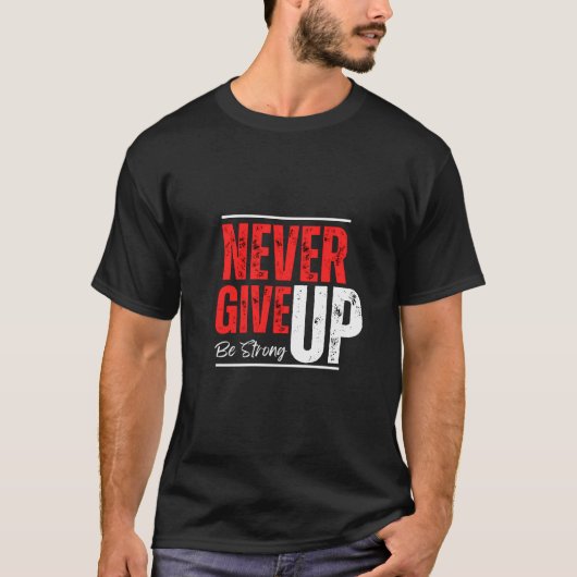 Onafhankelijke Geest – Geef Nooit Op Design T-shirt (Voorkant)