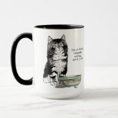 Onafhankelijke grijze tabby blauwe schattige grapp mok (Links)