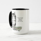 Onafhankelijke grijze tabby blauwe schattige grapp mok (Voorkant links)