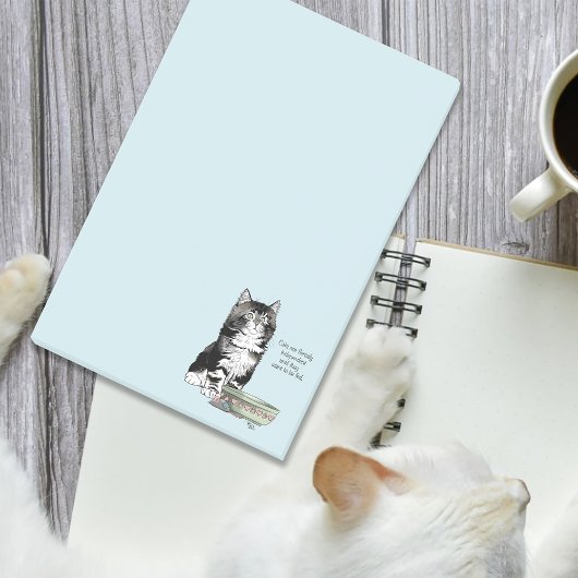 Onafhankelijke grijze tabby blauwe schattige grapp post-it® notes