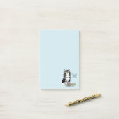 Onafhankelijke grijze tabby blauwe schattige grapp post-it® notes (Op bureau)