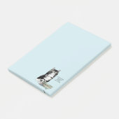 Onafhankelijke grijze tabby blauwe schattige grapp post-it® notes (Schuin)