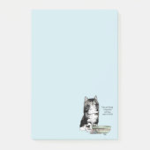 Onafhankelijke grijze tabby blauwe schattige grapp post-it® notes (Voorkant)