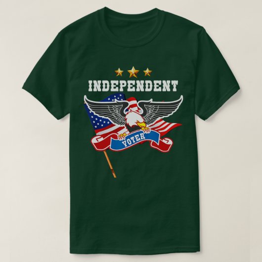 Onafhankelijke kiezer met Bald Eagle en American F T-shirt (Design voorkant)