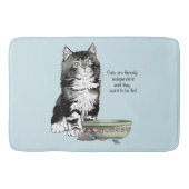 Onafhankelijke kitten kom grappig badmat (Voorkant)