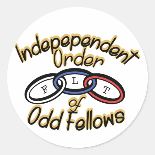 Onafhankelijke Orde Ronde Sticker (Voorkant)