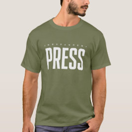 Onafhankelijke pers groene badge t-shirt