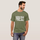 Onafhankelijke pers groene badge t-shirt (Voorkant volledig)