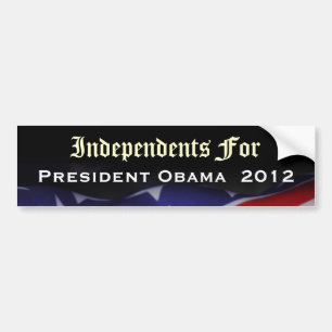Onafhankelijke personen voor President Obama 2012 Bumpersticker