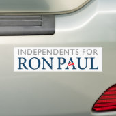 Onafhankelijke personen voor Ron Paul Bumpersticke Bumpersticker (Op auto)