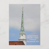 Onafhankelijke presbyteriaanse kerk Steeple Savann Briefkaart (Voorkant)