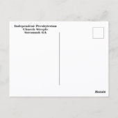 Onafhankelijke presbyteriaanse kerk Steeple Savann Briefkaart (Achterkant)