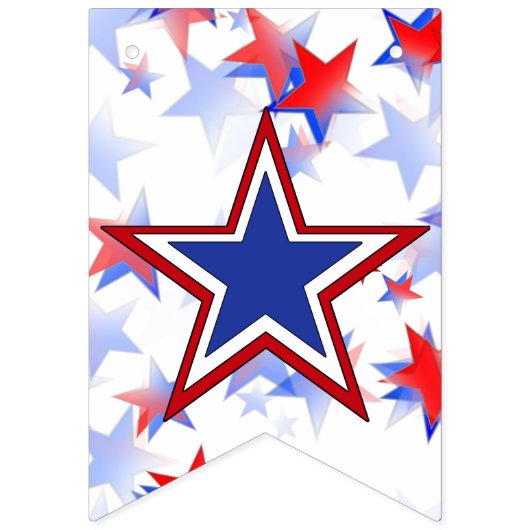 Onafhankelijke rode, witte, blauwe, grafische vlin vlaggetjes (Eerste vlag)