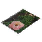 Onafhankelijke roze pioen notitieboek (Linkerzijde)