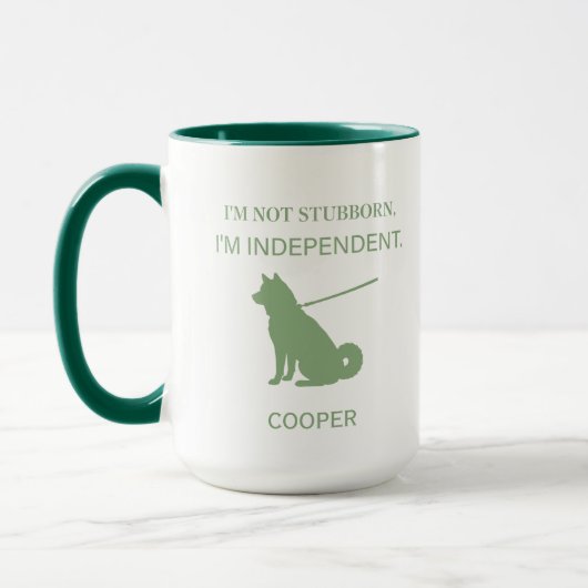 Onafhankelijke Shiba Inu-hond Moeder Custom Mok (Links)