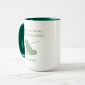 Onafhankelijke Shiba Inu-hond Moeder Custom Mok (Voorkant links)