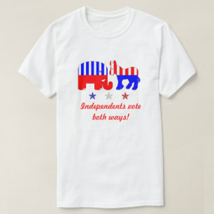 Onafhankelijke stemmen op beide manieren t-shirt