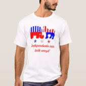 Onafhankelijke stemmen op beide manieren t-shirt (Voorkant)