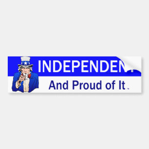 Onafhankelijke t-shirt Proud Bumpersticker