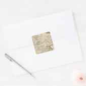 Onafhankelijke teerlijst vierkante sticker (Envelop)