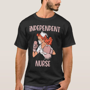 Onafhankelijke Verpleegster Bokshandschoenen Vecht T-shirt