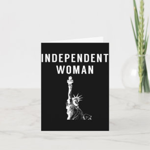 Onafhankelijke vrouw - grappig 4 juli shirt voor v kaart