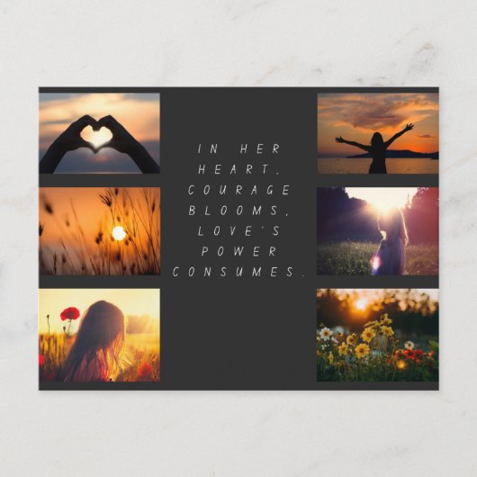 Onafhankelijke vrouwendag: moed in bloei briefkaart (Voorkant)
