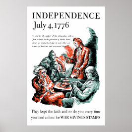 Onafhankelijkheid 4 juli 1776 poster
