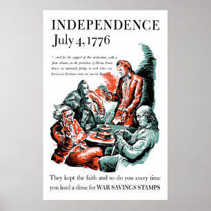 Onafhankelijkheid 4 juli 1776 poster