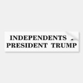 Onafhankelijkheid 4 President Trump Bumpersticker (Voorkant)
