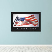 Onafhankelijkheid: Inspirerend prijsopgave 2 Canvas Afdruk (Insitu (Houten vloer))