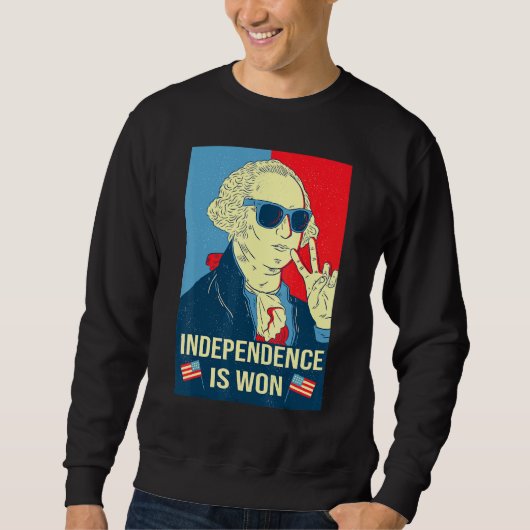 Onafhankelijkheid Is Gewonnen George Washington On Trui (Voorkant)