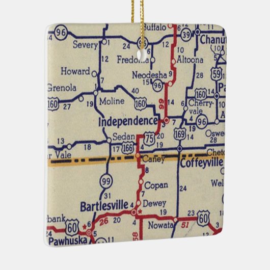 Onafhankelijkheid KS  kaart Keramisch Ornament (Rechts)