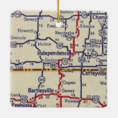 Onafhankelijkheid KS  kaart Keramisch Ornament (Achterkant)