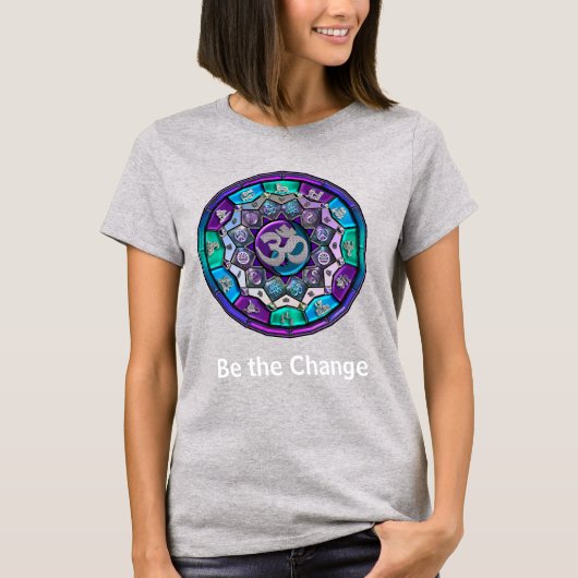 Onafhankelijkheid Mandala ~ Wees de verandering in T-shirt (Voorkant)