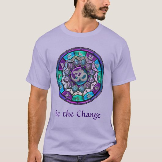 Onafhankelijkheid Mandala ~ Wees de verandering T-shirt (Voorkant)