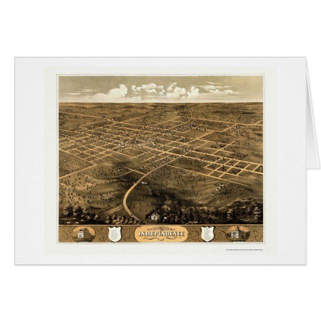 Onafhankelijkheid, MO Panorama Map - 1868 (Voorkant Horizontaal)