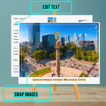 Onafhankelijkheid Monument met Skyline Mexico City