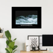 ONAFHANKELIJKHEID Motivatie Poster rivierverkracht (Thuiskantoor)