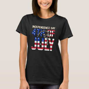 Onafhankelijkheid op 4 juli Amerika VS vlag Gra T-shirt