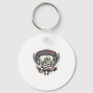Onafhankelijkheid Retro Patriottische T-Shirt Desi Sleutelhanger