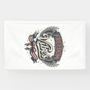 Onafhankelijkheid Trilling Vintage Patriottisch T- Spandoek