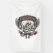 Onafhankelijkheid Trilling Vintage Patriottisch T- Spandoek (Verticaal)